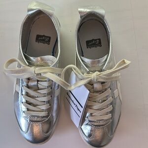 Silver Onitsuka Tiger sneakers